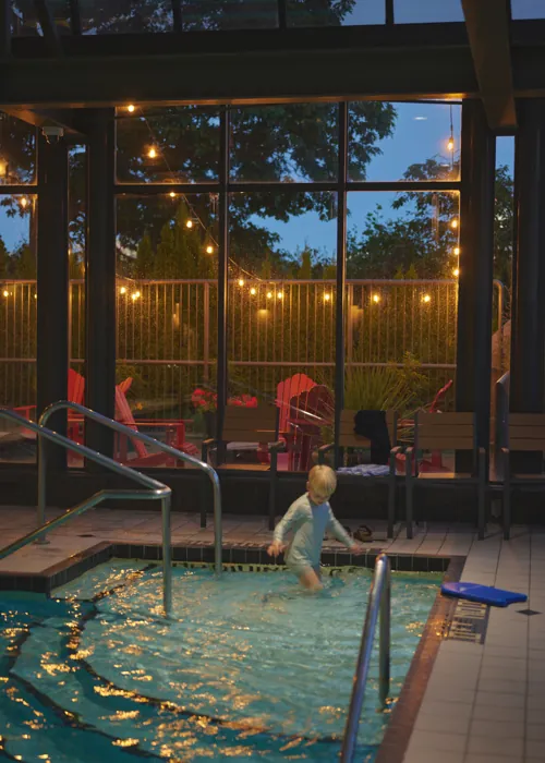 pool under the lights